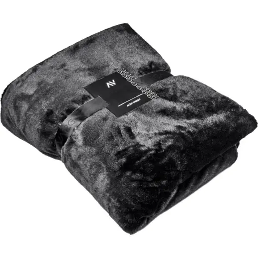 Alex Varga Palazzo Faux Fur Fleece Blanket Label